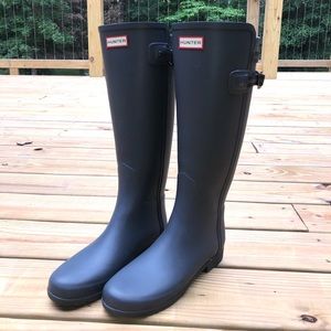 Tall Navy Hunter Boots